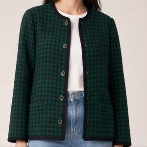 Bleyle Wool 90's Diamond Print Tweed Jacket 14P Sophisticated Office Corporate